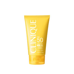 Clinique front packaging showing SPF 50 and benefit of strong sun protection