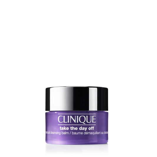 Clinique charcoal balm front packaging showing compact travel container and brand