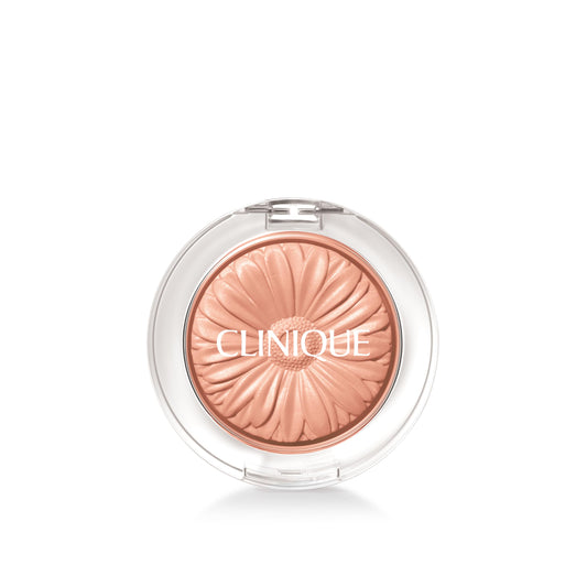 Clinique Cheek Pop compact front view showing sleek packaging and portable design benefit