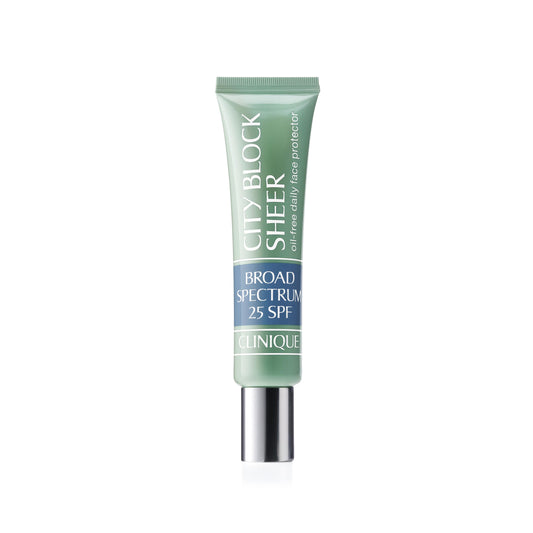 Clinique City Block front tube showing packaging and SPF 25 protection benefit