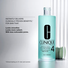 Clinique Clarifying Lotion 4 back label with ingredient list for informed ingredient-aware use