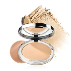 Clinique compact front packaging showing brand and clasp for easy travel