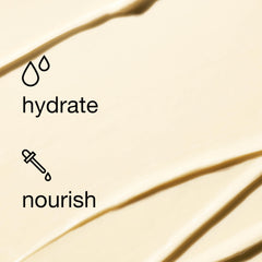 Clinique jar beside hand showing 6.7 fl oz scale benefit