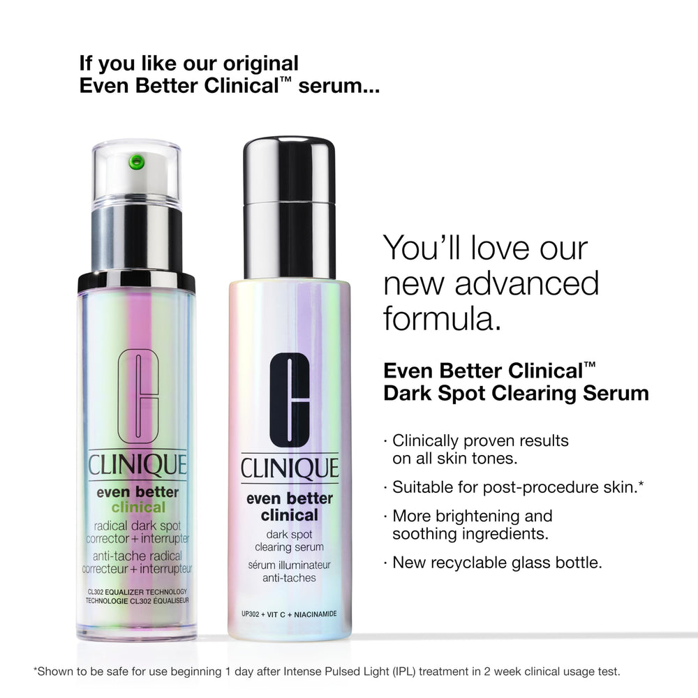 Clinique product label close-up showing dermatologist-developed claims and safety