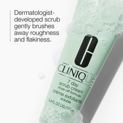 Clinique close-up of cream texture with silica particles showing gentle exfoliation benefit