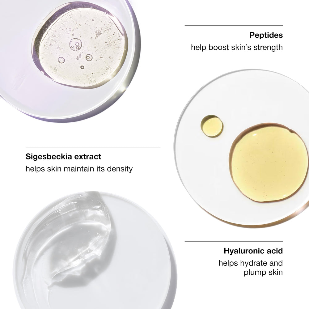 Clinique product applied with fingertips demonstrating gentle depuffing massage technique