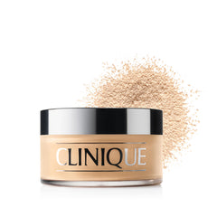 Clinique front jar showing Blended Face Loose Setting Powder and easy-open lid benefit