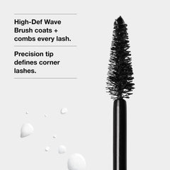 Clinique wand detail highlighting precision tip to reach corner lashes effectively