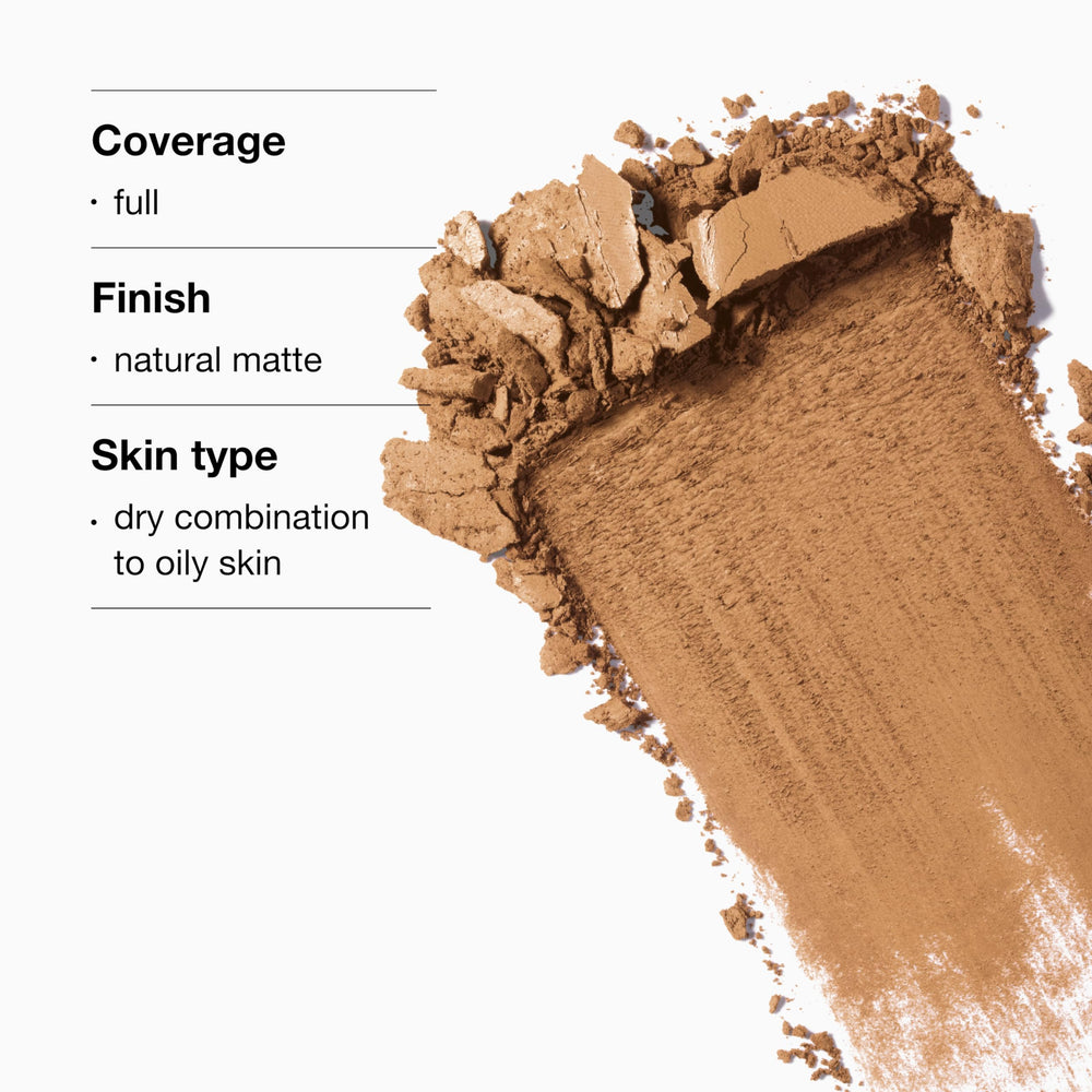 Clinique compact open in use for quick touch-ups and natural matte benefit