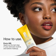 Clinique makeup layering example showing sunscreen under foundation smoothly