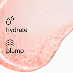 Clinique serum applied to cheek showing absorption, conveys instant plumping benefit