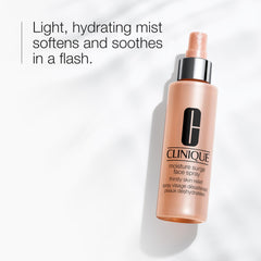 Clinique Moisture Surge close-up of mist nozzle illustrating fine even spray delivery benefit