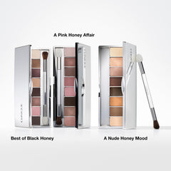 Clinique palette inside a makeup bag in lifestyle scene for daily use