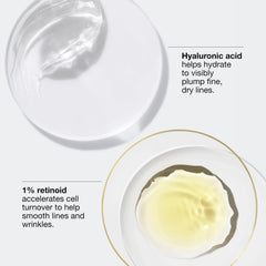 Clinique retinoid balm on fingertip ready to apply for targeted smoothing benefit