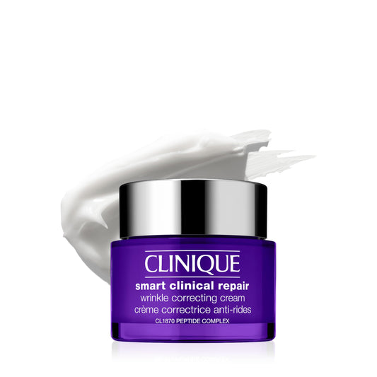Clinique Smart Clinical Repair jar front view showing product and brand benefits