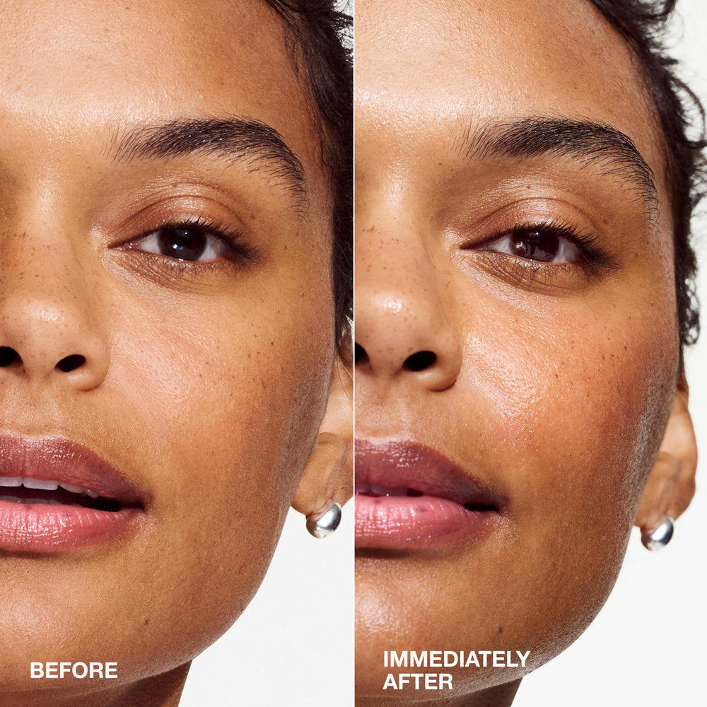 Clinique milky serum texture close-up demonstrating quick absorption