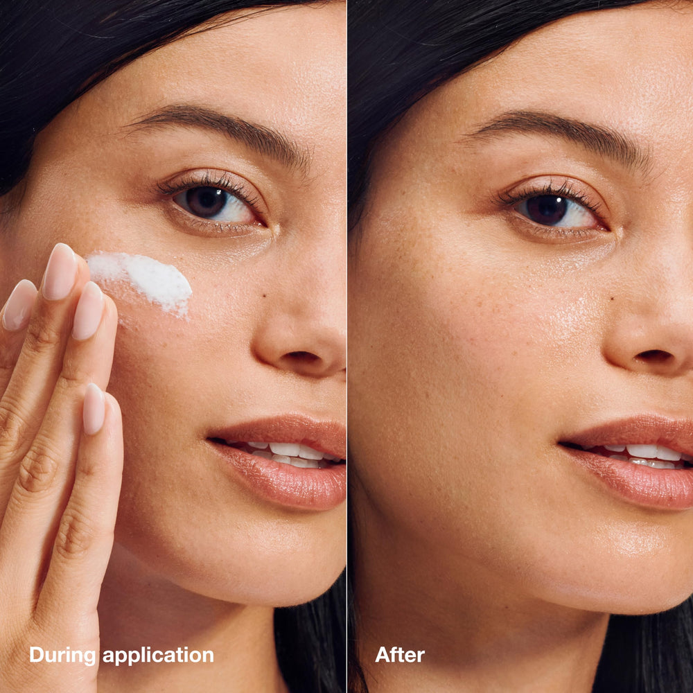 Clinique hydrating sunscreen texture close-up showing fast-absorbing formula