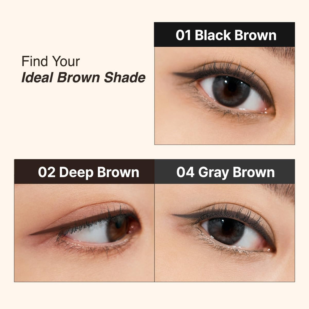 CLIO PROFESSIONAL eyeliner blended with smudger showing smoky finish