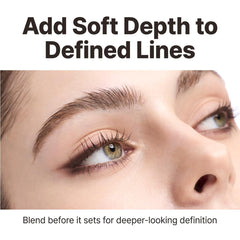 CLIO PROFESSIONAL swatches on forearm highlighting deep brown color and blendability