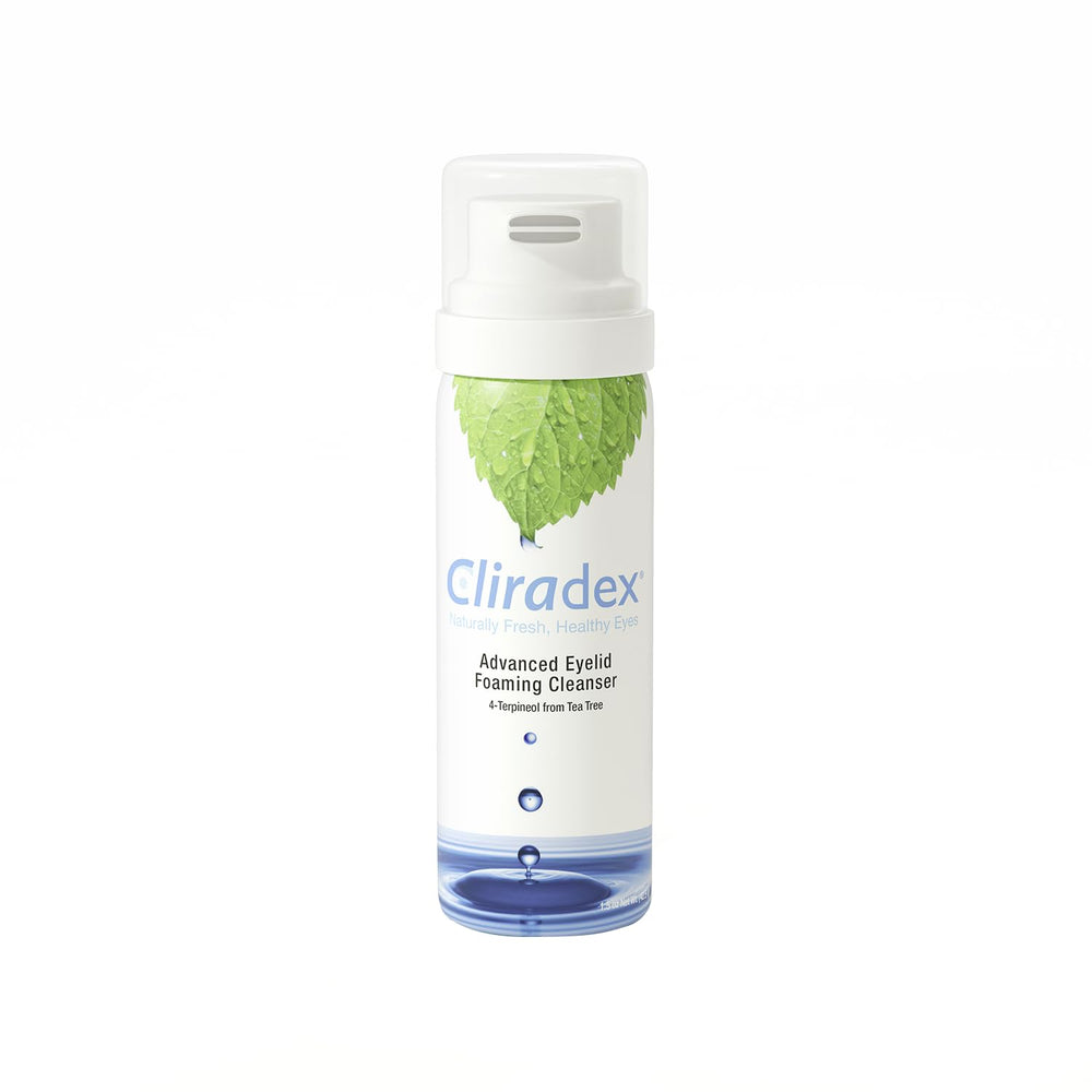 Cliradex foam front bottle showing clean packaging and product benefit