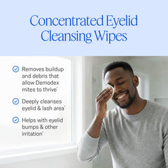 Cliradex single towelette unfolded demonstrating gentle cleansing action