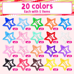 CllyCnny star clips clipped into a braid showing secure hold on dark hair