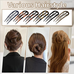 CllyCnny clip holding a twisted bun in place on model hair showing reliable all-day hold benefit