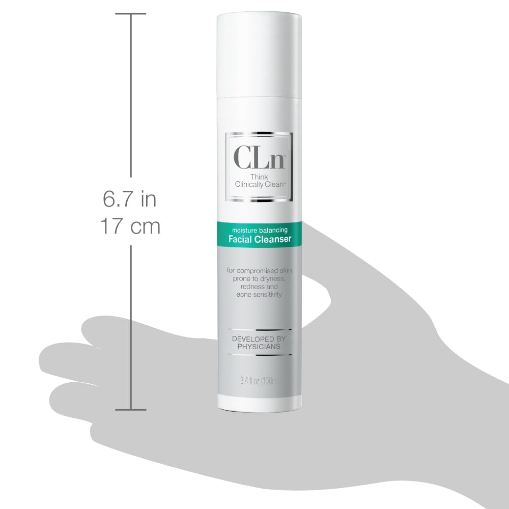 CLn cleanser displayed in clinical setting suggesting suitable pre and post procedure care