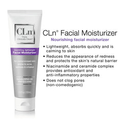 CLn cream spread on skin close-up showing lightweight, non-greasy hydration