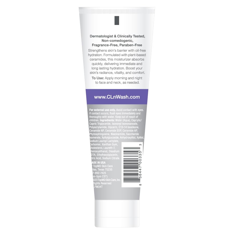 CLn open cap with cream texture highlighting fast absorption benefit