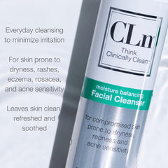 CLn gel texture close-up demonstrating moisturizing, non-drying feel