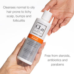 Applying CLn to beard to reduce folliculitis and razor bumps