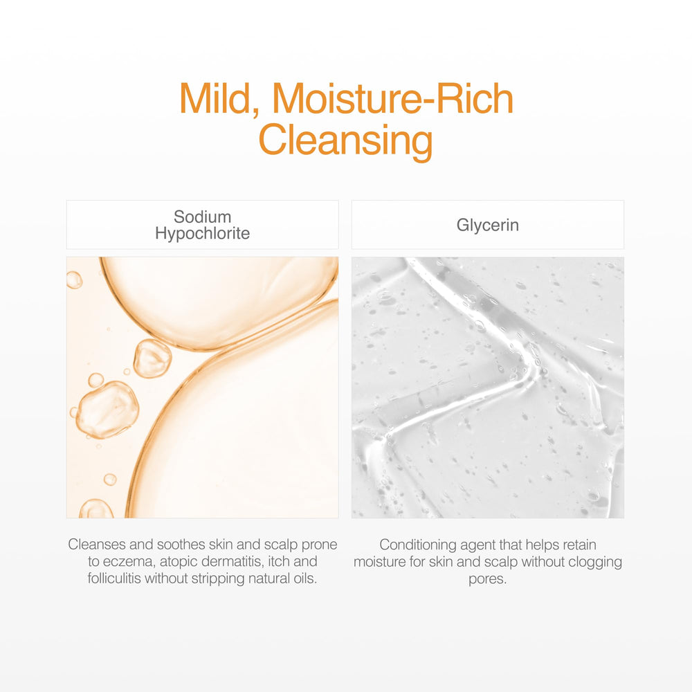 CLn creamy lather texture close-up demonstrating gentle moisturizing