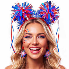 CLOACE headband front view showing stars, festive look and comfortable fit