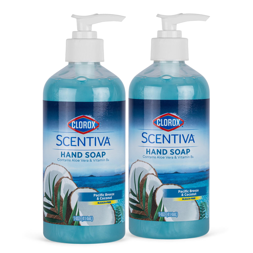Clorox bottle front packaging showing label and scent benefits