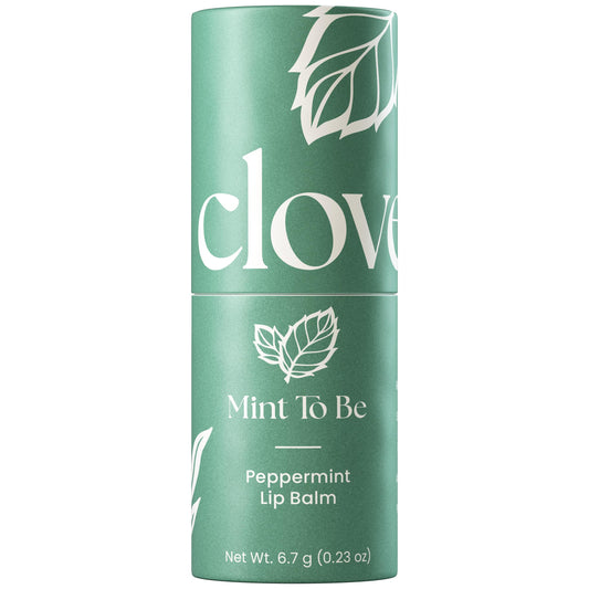 cloven front packaging showing peppermint balm and travel-friendly tube benefit