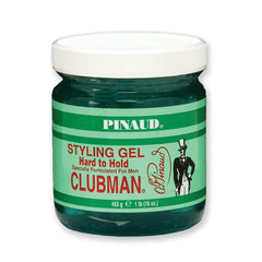Clubman jar front label showing product name and 16 oz size for reliable hold