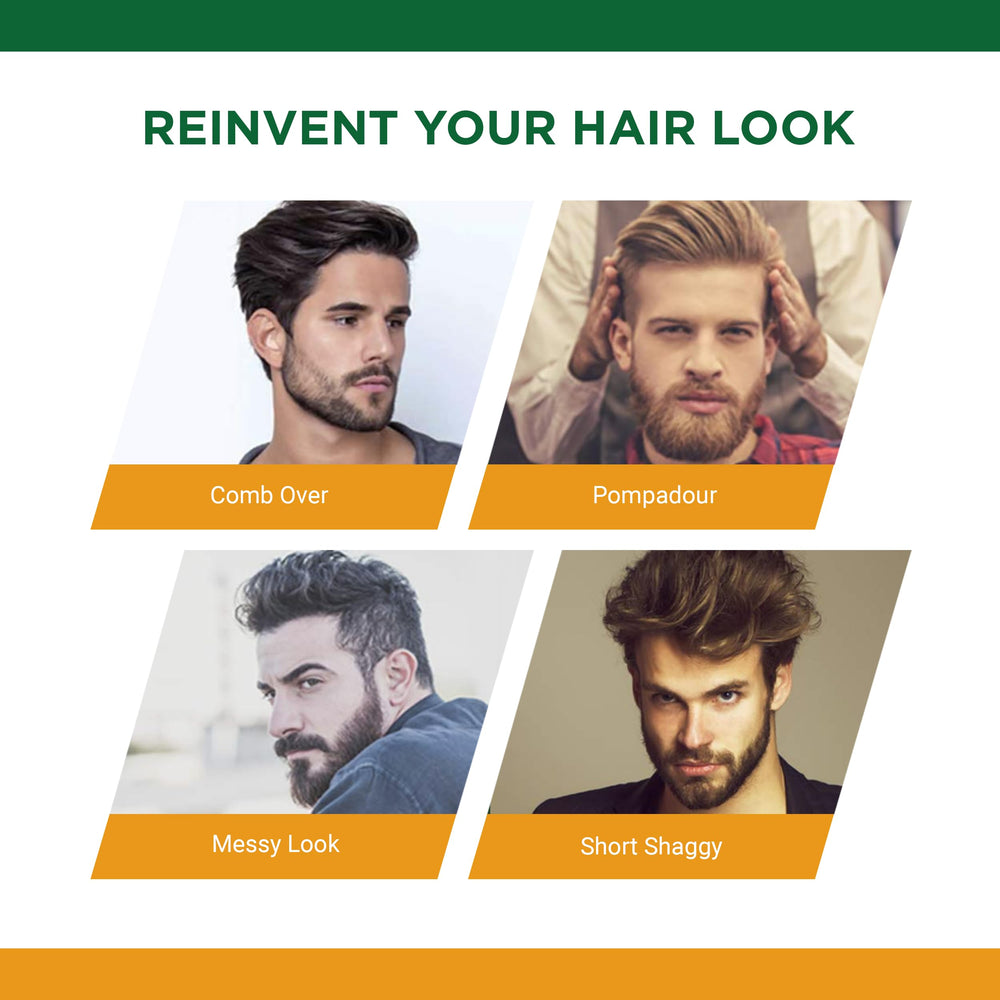 Clubman Pinaud styled short haircut showing natural finish and all-day manageability