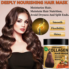 CMWGKBC argan and coconut oil ingredients laid out to show nourishing, strengthening benefits