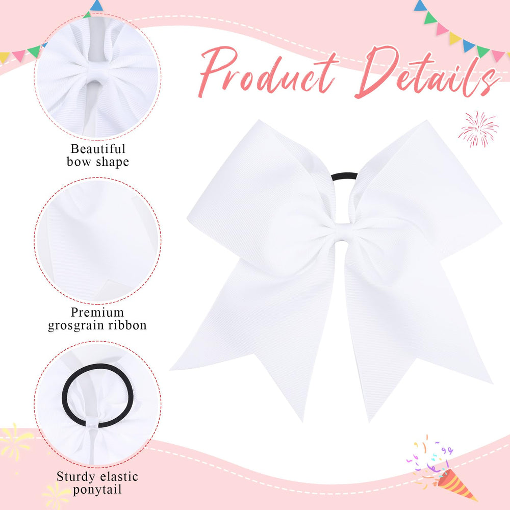CN cheer bows worn in ponytail during routine showing stable hold