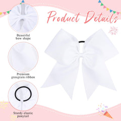 CN cheer bows worn in ponytail during routine showing stable hold