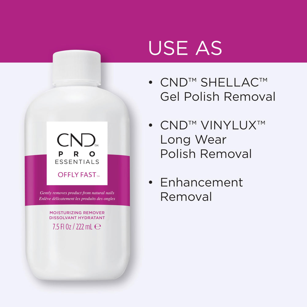 Close-up of CND label detailing macadamia and vitamin E oils benefit