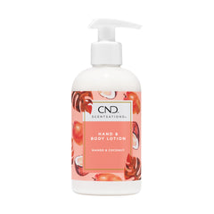 CND Scentsations front label showing mango and coconut scent benefits