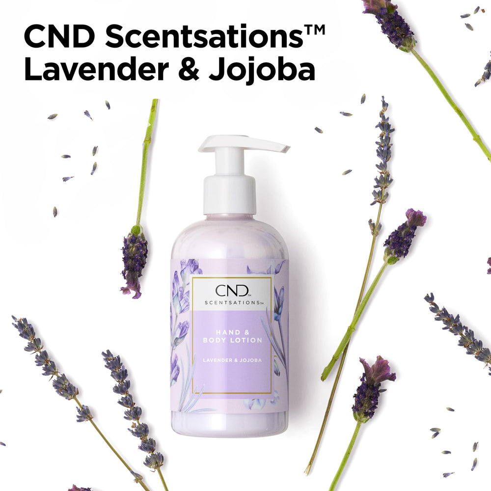 CND Scentsations applied to hand illustrating instant softening benefit