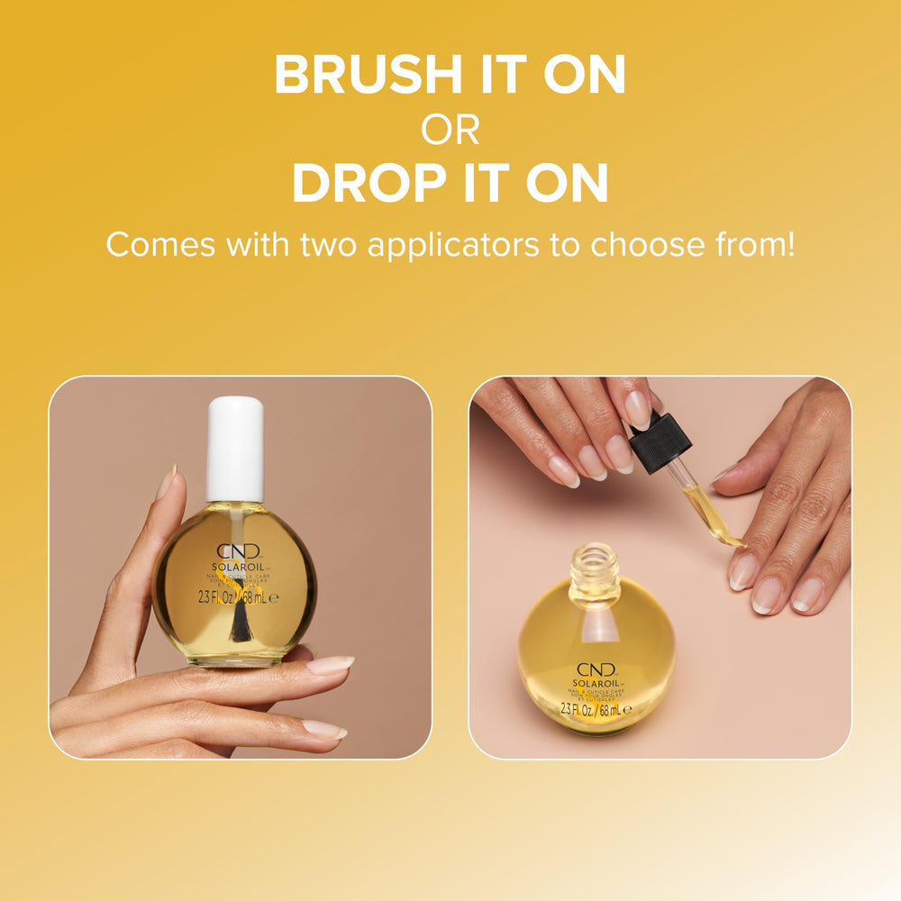 CND SolarOil with polished nails illustrating polish protection and flexibility benefit