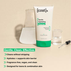COATS cleanser paired with Triple Moisture Water Cream, highlights routine hydration benefit