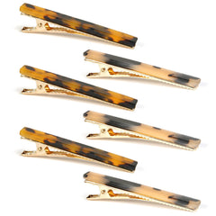 Cobahom front view of six leopard print clips showing stylish hold