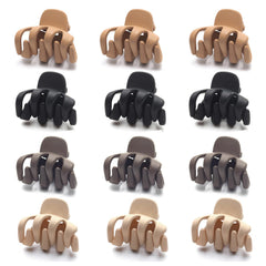 Cobahom front view pack displaying 12 matte mini clips for easy styling