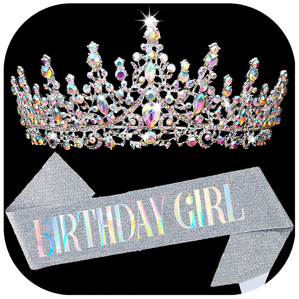 COCIDE front view of sash and tiara set showing complete party-ready look and appeal