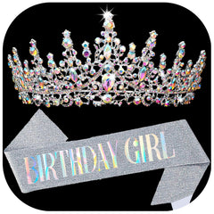COCIDE front view of sash and tiara set showing complete party-ready look and appeal